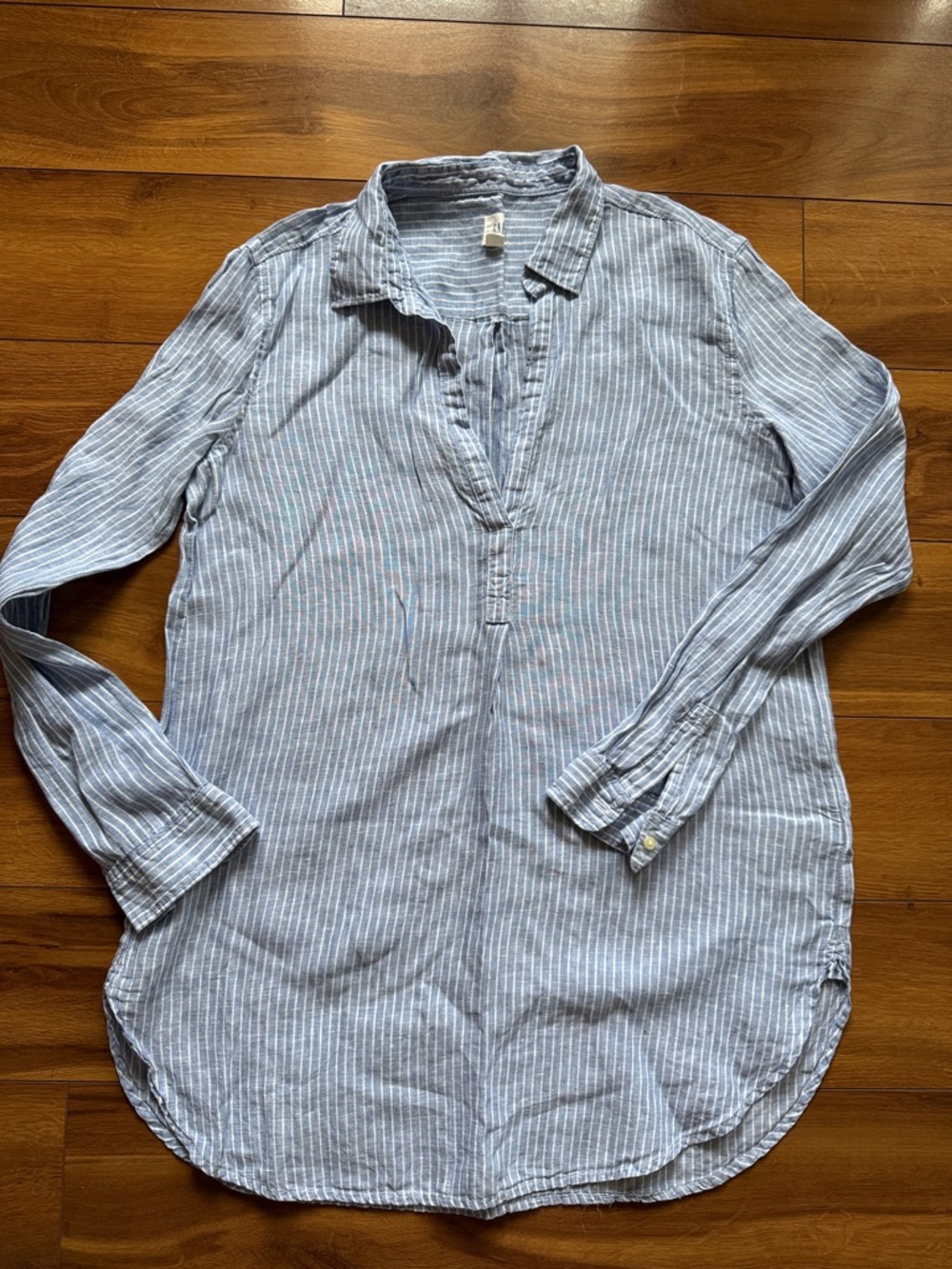 GAP Stripe Linen Tunic Shirt M